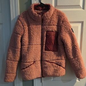 Simply Southern Pink Sherpa Jacket M Medium